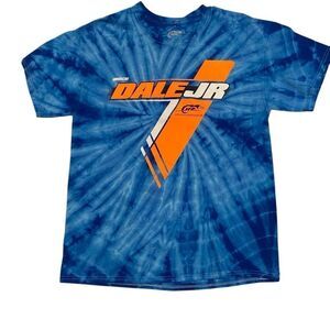NASCAR Dale Jr 2019 Blue Orange Short Sleeve T Shirt Racing Men Size Large EUC